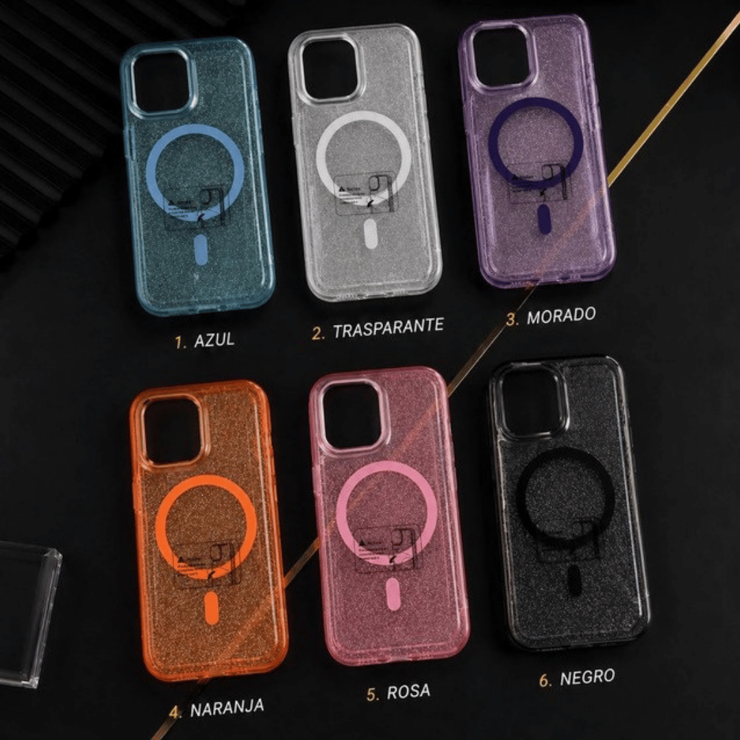 Funda de Brillos para iPhone y Samsung - Varios Modelos y Colores ✦ Bajo pedido