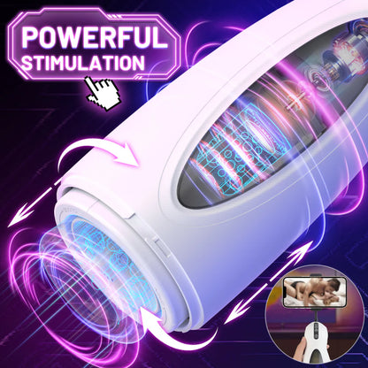 Space - Masturbador Masculino 3 en 1 con Textura Interna y Portacelular ✦ Bajo pedido