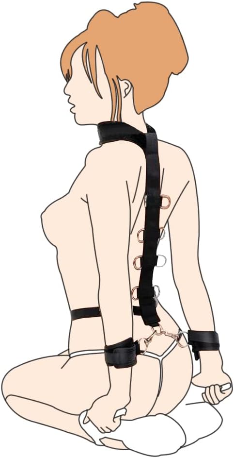Kit de Bondage y BDSM para Parejas | Set de Esposas y Collar (Negro) ✦ Bajo pedido