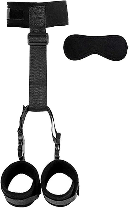 Kit de Bondage y BDSM para Parejas | Set de Esposas, Collar y Antifaz (Negro) ✦ Bajo pedido