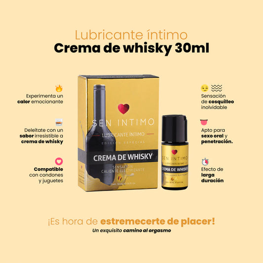 Lubricante Electrizante Caliente Crema de Whisky Edición Especial - Sen Íntimo (30ml) ✦ Bajo pedido