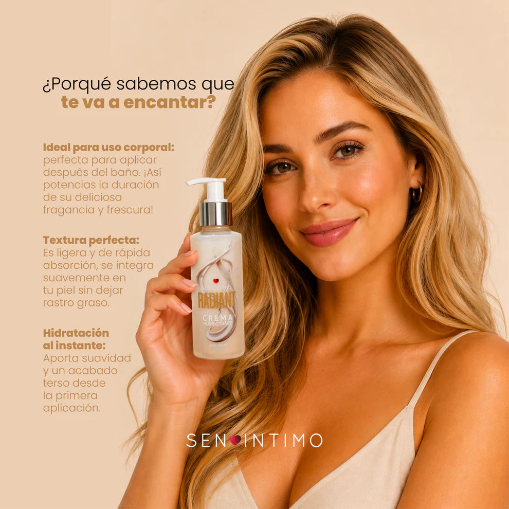 Crema Humectante Feromonas Vainilla y Caramelo - Radiant (125ml) ✦ Bajo pedido