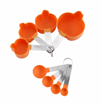 Set de 8 Tazas y Cucharas Medidoras Halloween - Cook With Color (Naranja)