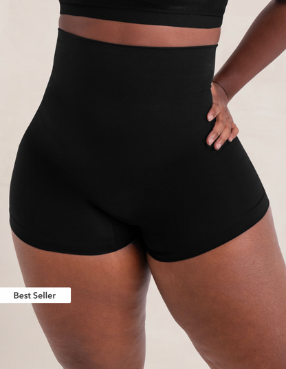 Pantalón Corto Moldeador Talle Alto - Talla XXL (Negro)