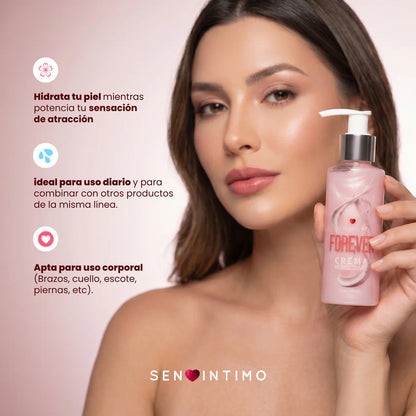 Crema Humectante Feromonas Granada, Durazno, Manzana - Forever + Attract (125ml) ✦ Bajo pedido