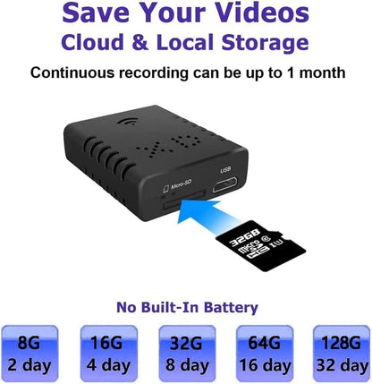 Mini Cámara XD WiFi 1080P con Visión Nocturna y Detección de Movimiento – Seguridad para Hogar y Negocio en Costa Rica