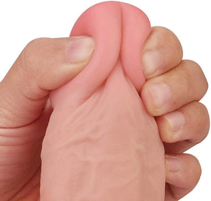 Dildo Inserción 19cm Con Copa Succión Realista Prepucio Deslizable - King ✦ Bajo pedido
