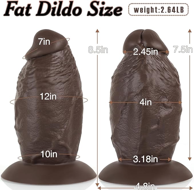 Dildo Inserción 19cm Con Copa Succión Extra Grueso Diámetro 10cm (2 Colores) - Mamut ✦ Bajo pedido