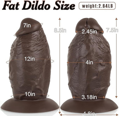 Dildo Inserción 19cm Con Copa Succión Extra Grueso Diámetro 10cm (2 Colores) - Mamut ✦ Bajo pedido