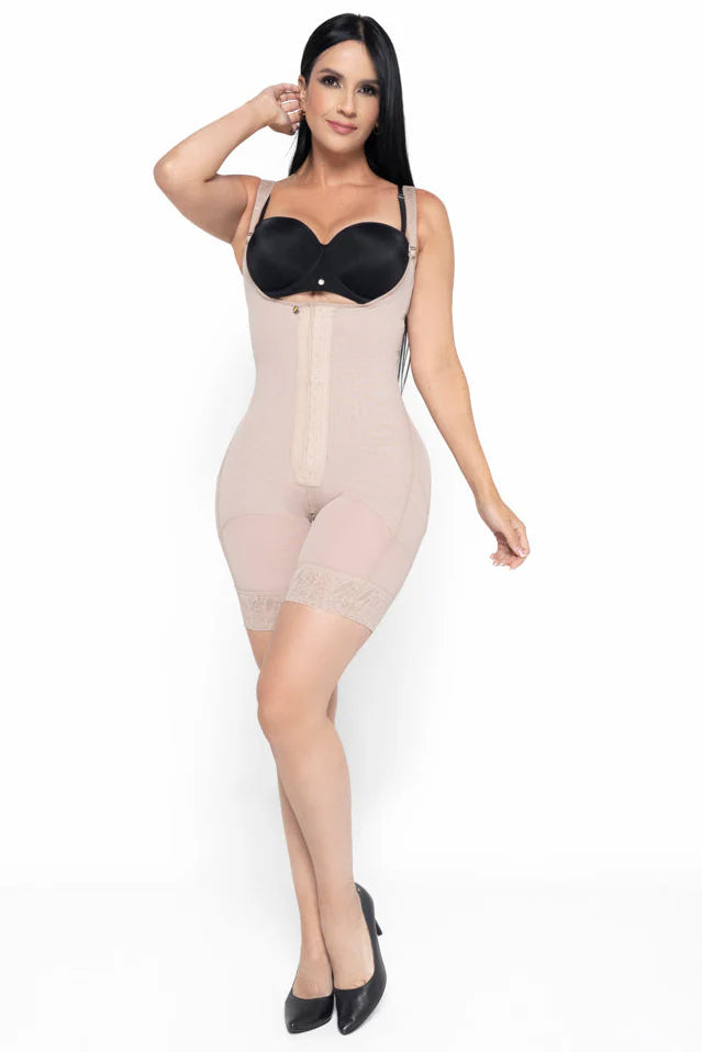 Faja Short Media Pierna 022541 - Compresión Fuerte (Beige) ✦ Bajo pedido