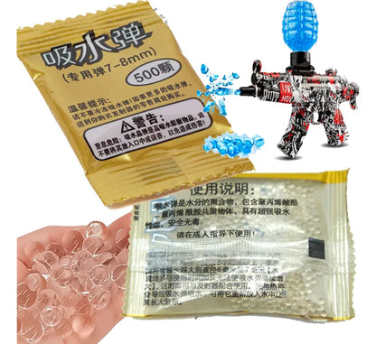 Set 2 Bolsas de Bolitas Hidrogel (500pcz) - Munición de repuesto Orbeez (Azul)