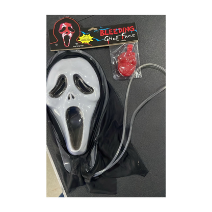 Ghost Face Máscara con Bomba de Sangre ✦ Bajo pedido