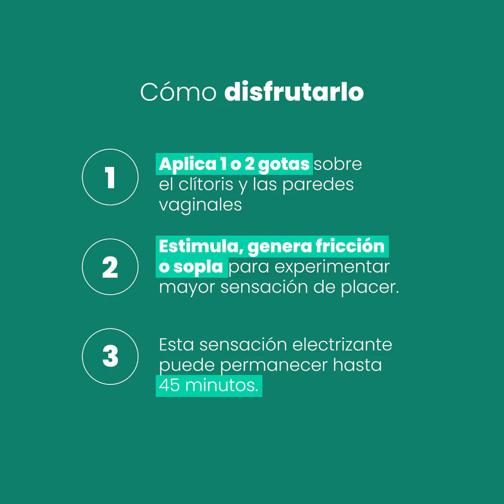 Vibrador Líquido Frío Multiorgasmos para Mujer, Yerbabuena - Sen Íntimo (5ml) ✦ Bajo pedido