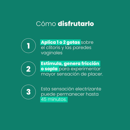 Vibrador Líquido Frío Multiorgasmos para Mujer, Yerbabuena - Sen Íntimo (5ml) ✦ Bajo pedido