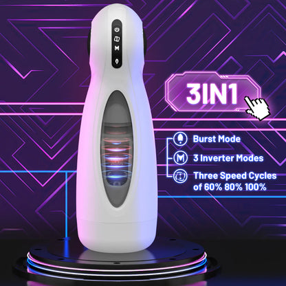 Space - Masturbador Masculino 3 en 1 con Textura Interna y Portacelular ✦ Bajo pedido