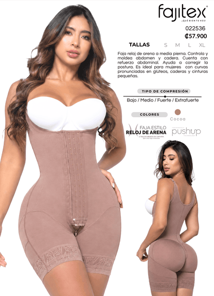 Faja Reloj De Arena Media Pierna 022536 - Compresión Fuerte (Cocoa) ✦ Bajo pedido