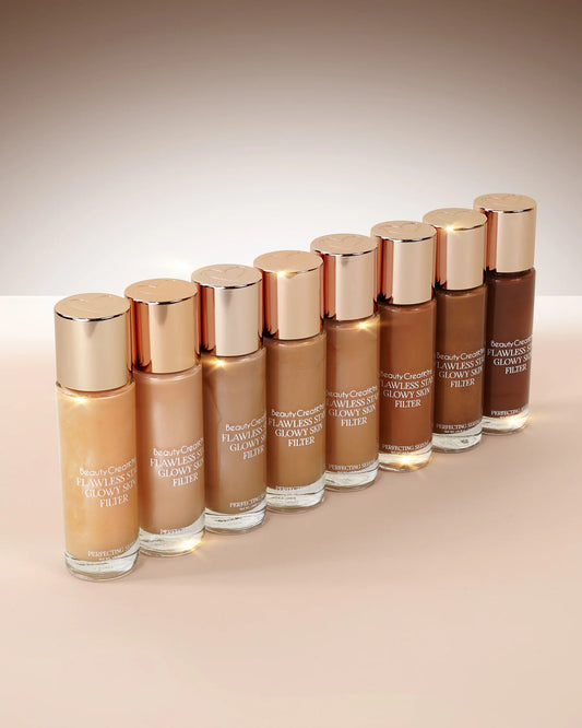 Flawless Stay Glowy Skin Filter Líquido Multiusos con Ácido Hialurónico (8 Tonos) - Beauty Creations ✦ Bajo pedido
