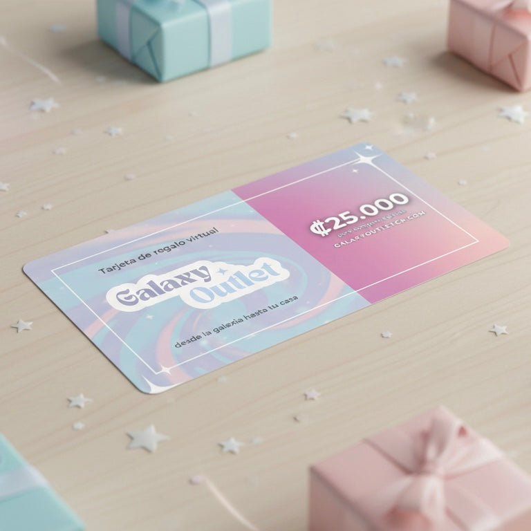 Gif Card Galaxy Outlet Flatlay