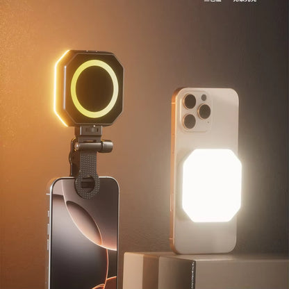 Luz LED Portátil  F01 con Clip y Enganche Magnético, 49 LEDs, Tres Tipos de Luz ✦ Bajo pedido