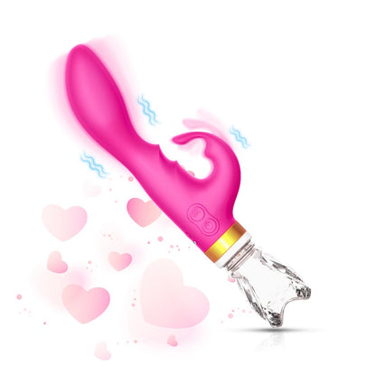 Vibrador Conejo Cristal Luminoso - 10 Modos  ✦ Bajo pedido