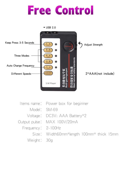 Kit de Electroestimulación Sexual BDSM ✦ Bajo pedido
