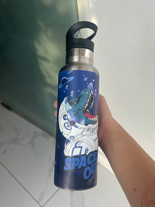 Botella Dinosaurio Espacial Acero Inoxidable