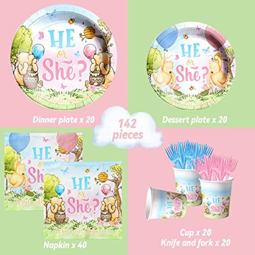 Set de Decoración para Revelación de Género – Winnie Pooh (142pcz)
