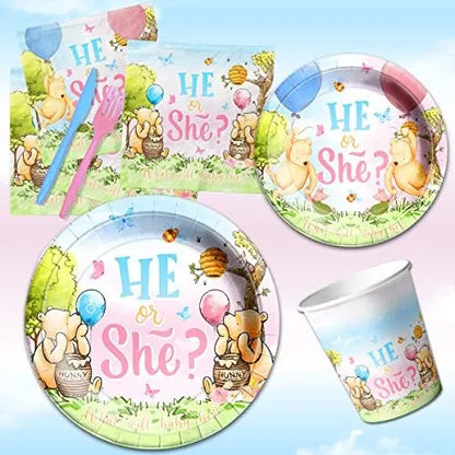 Set de Decoración para Revelación de Género – Winnie Pooh (142pcz)