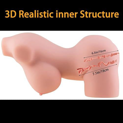 Mistress Lana - Masturbador Masculino Torso Realista con Doble Entrada *Envío Gratis