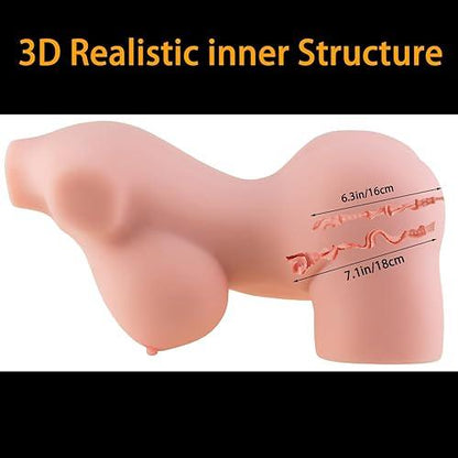 Mistress Lana - Masturbador Masculino Torso Realista con Doble Entrada *Envío Gratis