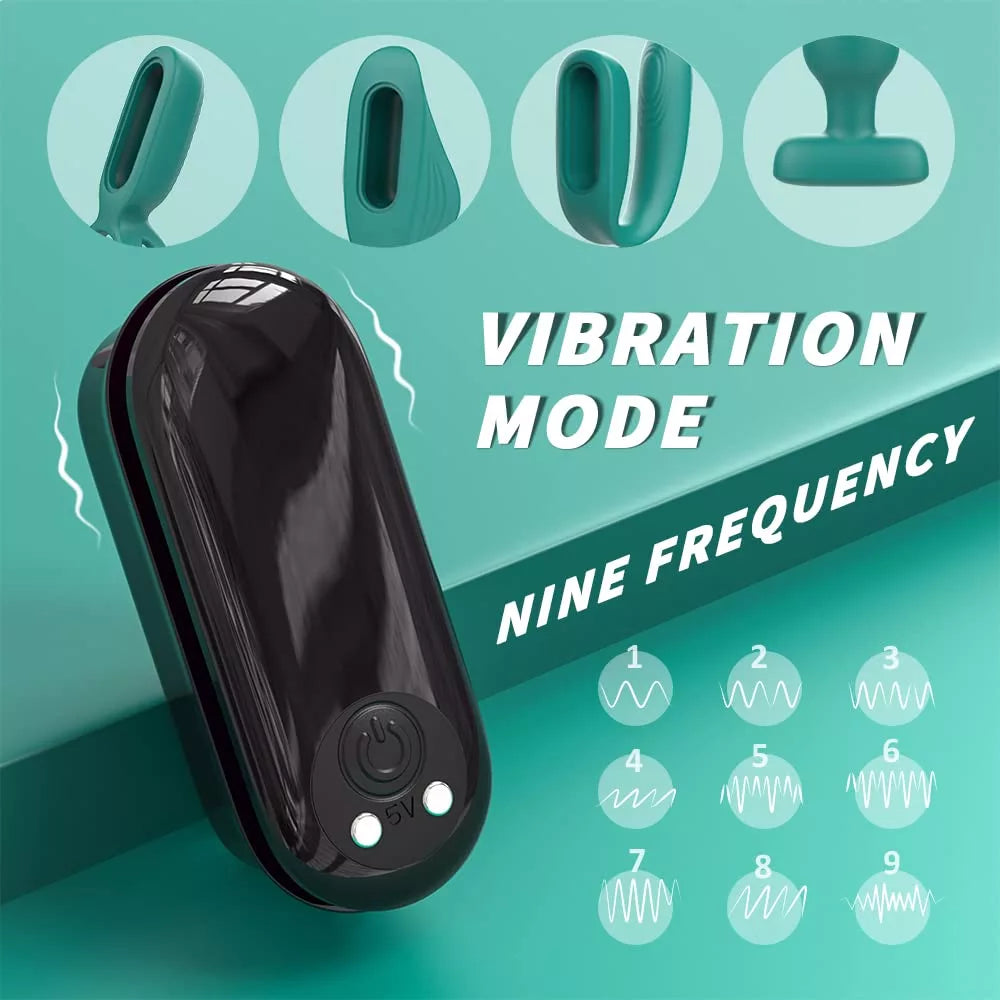Set 4 en 1 con Bala Vibradora Desmontable y Control Remoto – Anillo, Huevo, Plug y Panty ✦ Bajo pedido