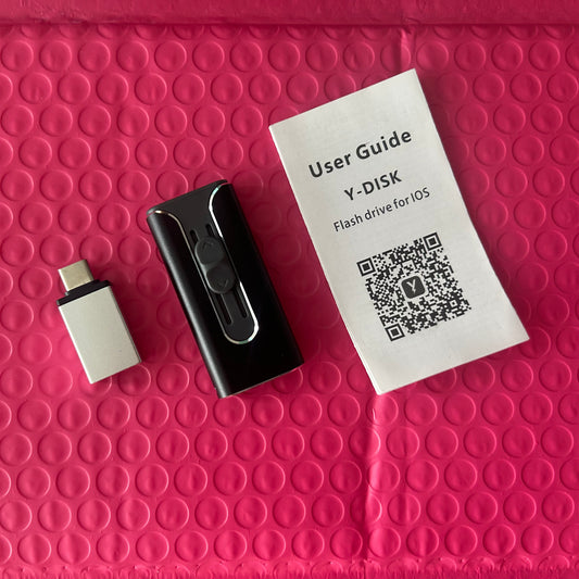 Llave Maya 128GB, para respaldo de fotos y videos, compatible con iPhone, Android, PC (Negro)