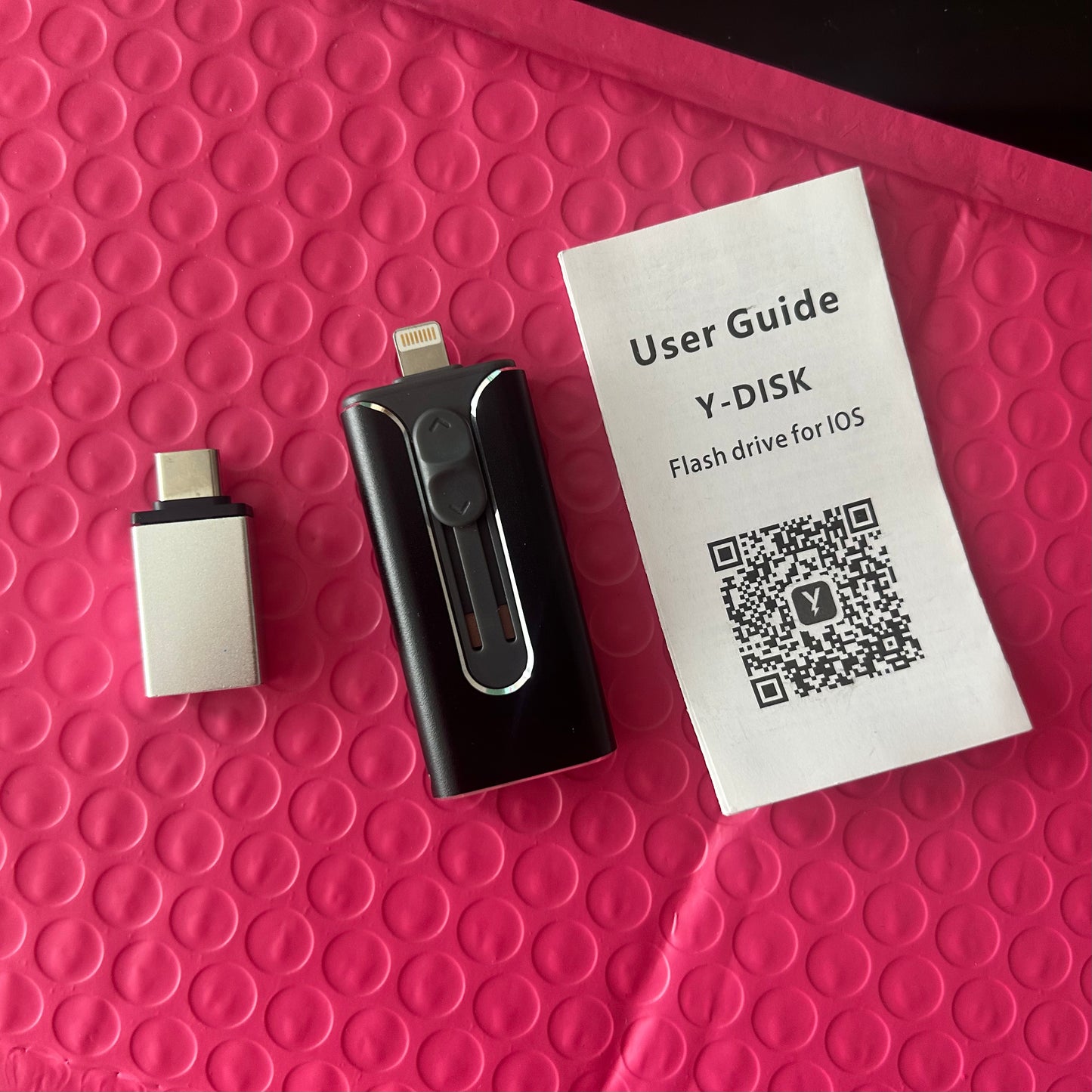 Llave Maya 128GB, para respaldo de fotos y videos, compatible con iPhone, Android, PC (Negro)