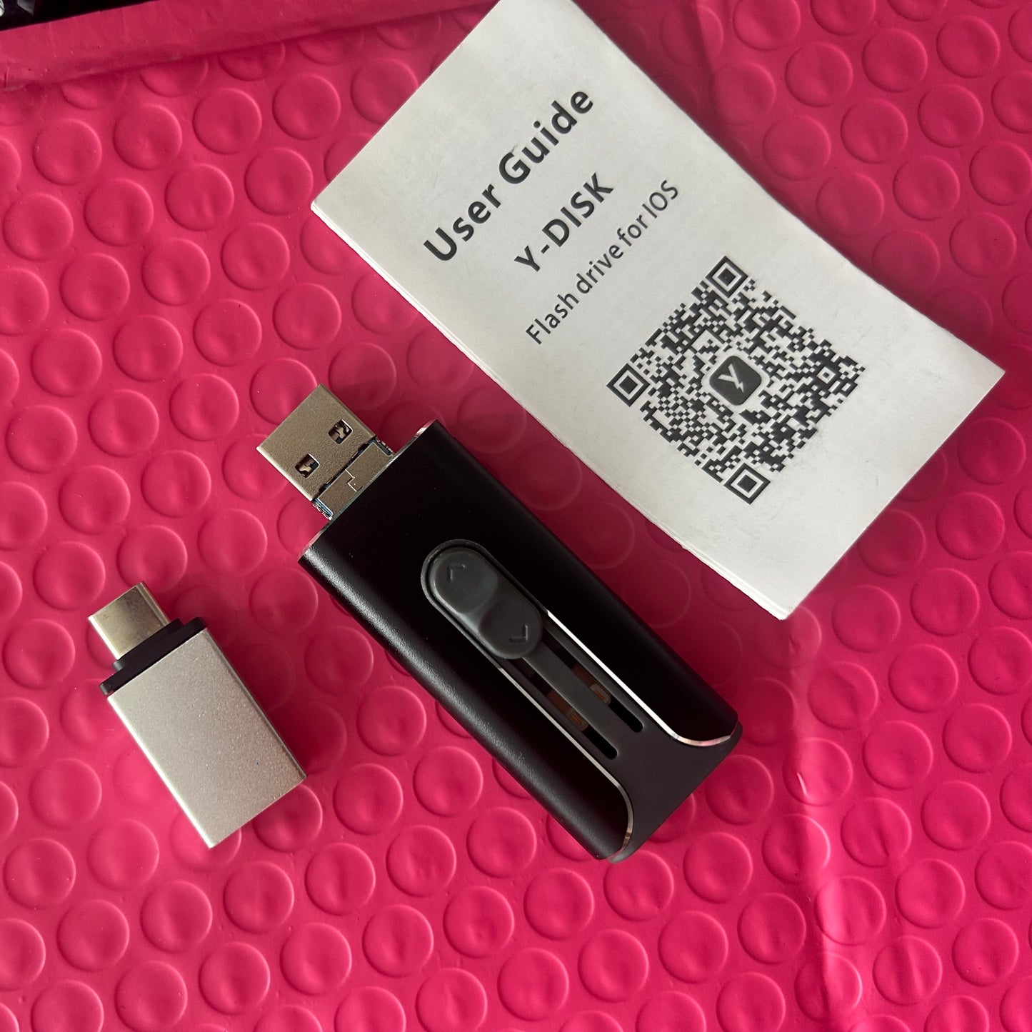 Llave Maya 128GB, para respaldo de fotos y videos, compatible con iPhone, Android, PC (Negro)