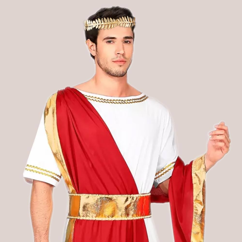 Corona de Laurel, Disfraz de Dios Griego, Accesorios de Disfraz de Diosa Griega, Accesorios de Toga, Disfraz de Emperador Romano para Mujer (Unitalla)