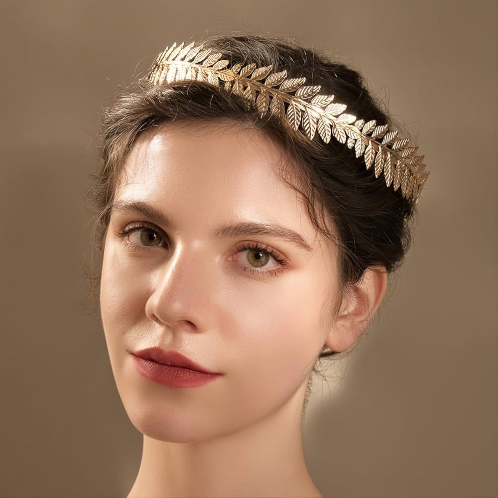 Corona de Laurel, Disfraz de Dios Griego, Accesorios de Disfraz de Diosa Griega, Accesorios de Toga, Disfraz de Emperador Romano para Mujer (Unitalla)