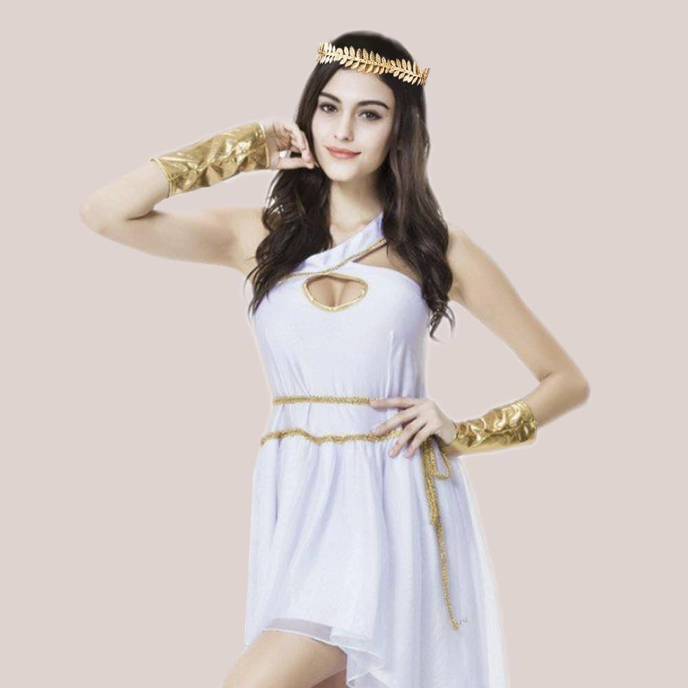 Corona de Laurel, Disfraz de Dios Griego, Accesorios de Disfraz de Diosa Griega, Accesorios de Toga, Disfraz de Emperador Romano para Mujer (Unitalla)