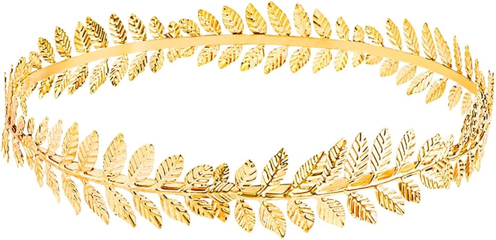 Corona de Laurel, Disfraz de Dios Griego, Accesorios de Disfraz de Diosa Griega, Accesorios de Toga, Disfraz de Emperador Romano para Mujer (Unitalla)