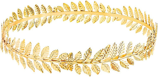 Corona de Laurel, Disfraz de Dios Griego, Accesorios de Disfraz de Diosa Griega, Accesorios de Toga, Disfraz de Emperador Romano para Mujer (Unitalla)