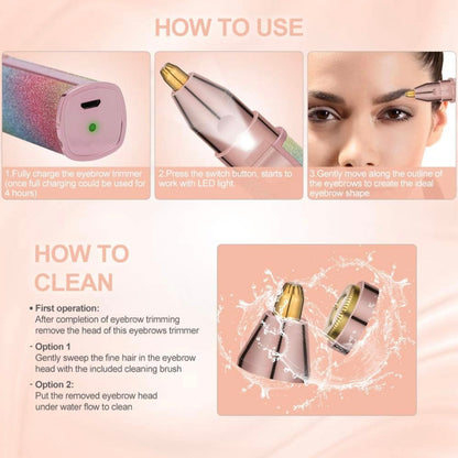 Máquina Afeitadora de Vello Facial 2 en 1 - BZ203B (Muticolor/Glitter)