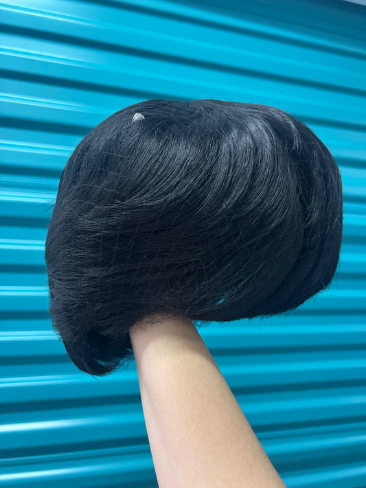 Peluca Corta Negra