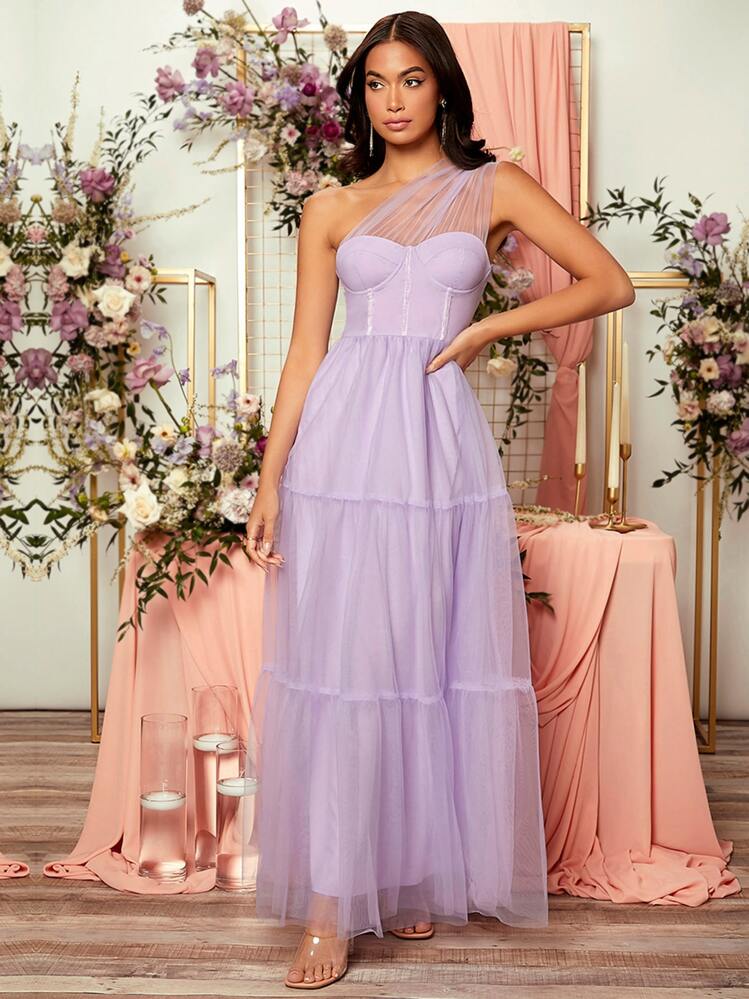 Vestido de Dama Lila (Talla M) - SHEIN