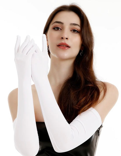 Guantes Largos Opacos - Blanco, Rojo, Negro (Unitalla) ✦ Bajo pedido