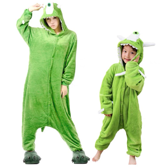 Mameluco Unisex Pijama Disfraz para Adulto (S,M,L) - Monsters Inc, Mike Wazowski ✦ Bajo pedido