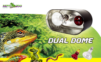 Lámpara Domo Doble para Reptiles - Reptizoo *Caja dañada