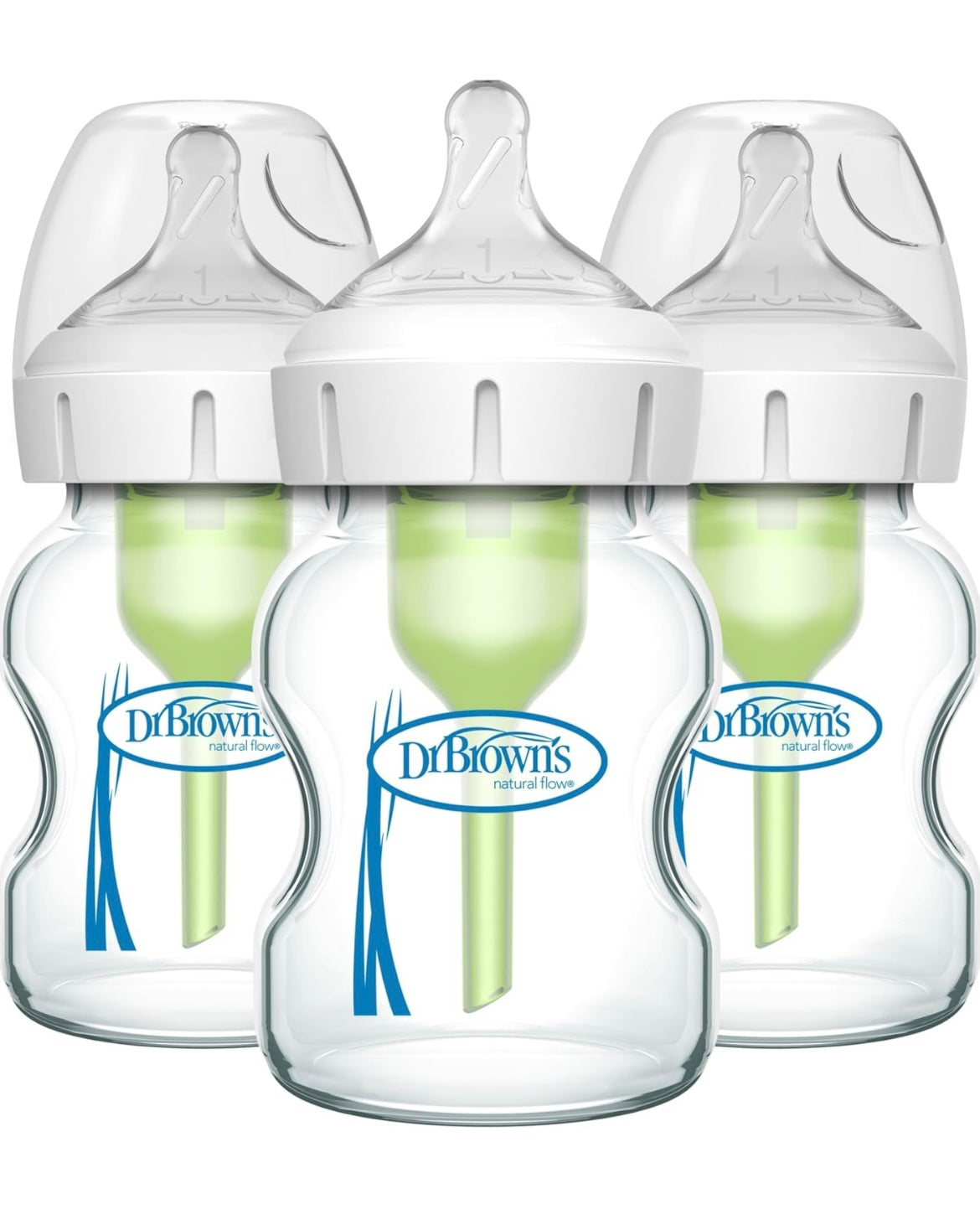 Set de 3 Biberones de Vidrio Anti Cólicos Dr Brown's