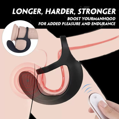 Gorman - Anillo Vibrador Retardante y Estimulador Prostático con Control ✦ Bajo pedido