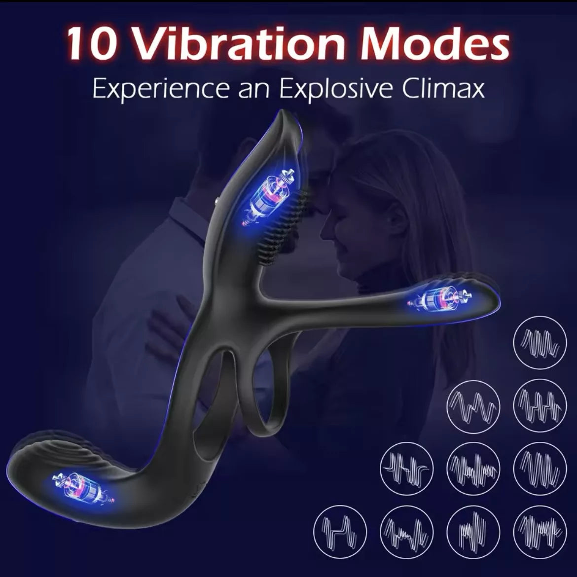 Anillo Multifacético – Vibrador Retardante, Estimulador Prostático, Clítoris y Punto G ✦ Bajo pedido