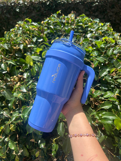 Botella Con Manigueta y Pajilla Reduce 40oz *Defecto en parte baja