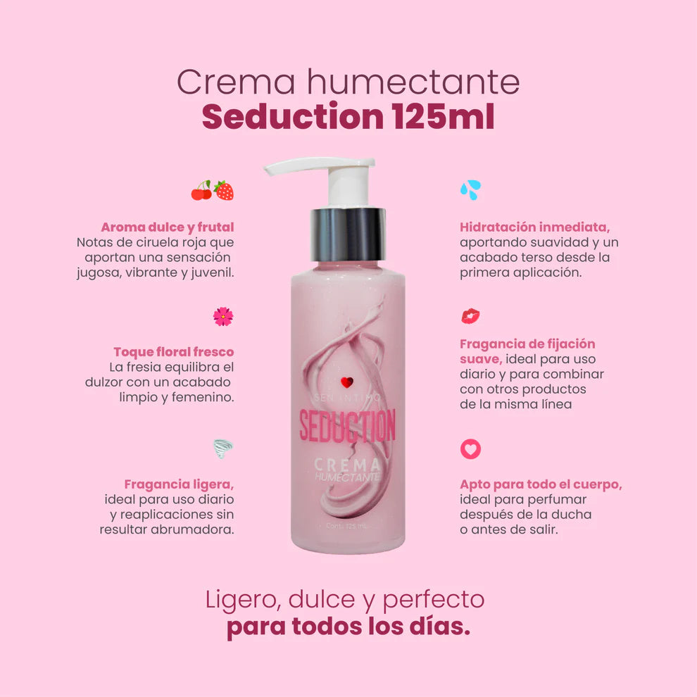 Crema Humectante Feromonas Ciruela Roja y Fresia - Seduction + Attract (125ml) ✦ Bajo pedido
